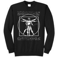 Da Vinci Vitruvian Man Bass Guitar Player Bass Guitarist Tall Sweatshirt