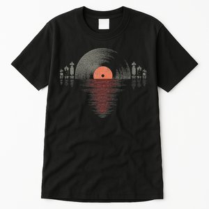 Distressed Vinyl Vacuum Tube Amp Sunset Tall T-Shirt