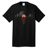 Distressed Vinyl Vacuum Tube Amp Sunset Tall T-Shirt