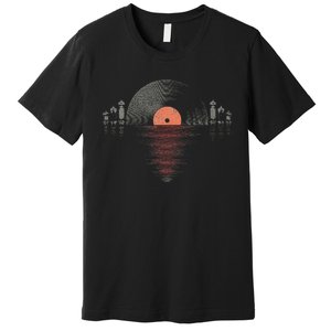 Distressed Vinyl Vacuum Tube Amp Sunset Premium T-Shirt