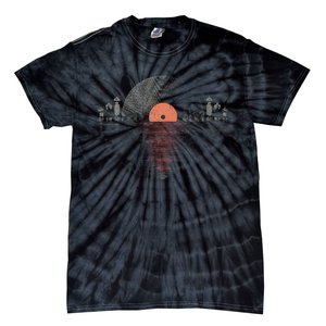 Distressed Vinyl Vacuum Tube Amp Sunset Tie-Dye T-Shirt