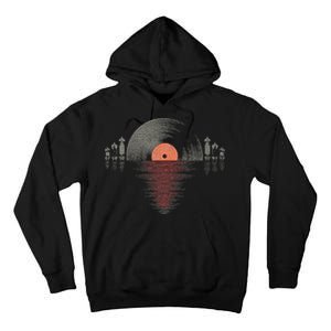 Distressed Vinyl Vacuum Tube Amp Sunset Tall Hoodie