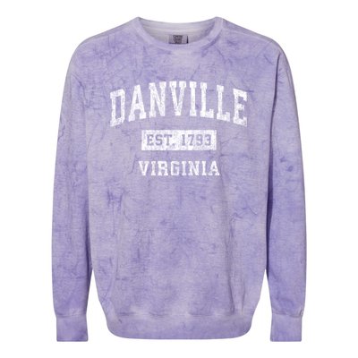 Danville Virginia Va Vintage Established Sports Design Colorblast Crewneck Sweatshirt