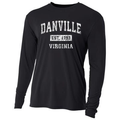 Danville Virginia Va Vintage Established Sports Design Cooling Performance Long Sleeve Crew