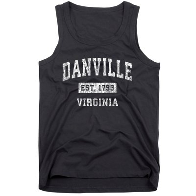 Danville Virginia Va Vintage Established Sports Design Tank Top