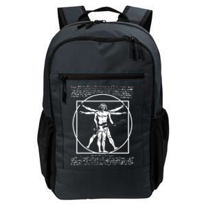 Da Vinci Vitruvian Man Bass Guitar Player Bass Guitarist Daily Commute Backpack