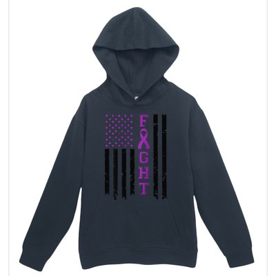 Domestic Violence Warrior Survivor Brave Purple Ribbon Shopp Urban Pullover Hoodie