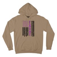 Domestic Violence Warrior Survivor Brave Purple Ribbon Shopp Hoodie