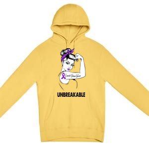 Domestic Violence Warrior Unbreakable Gift Awareness Tee Gift Premium Pullover Hoodie