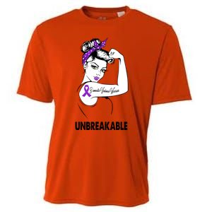 Domestic Violence Warrior Unbreakable Gift Awareness Tee Gift Cooling Performance Crew T-Shirt