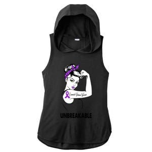 Domestic Violence Warrior Unbreakable Gift Awareness Tee Gift Ladies PosiCharge Tri-Blend Wicking Draft Hoodie Tank