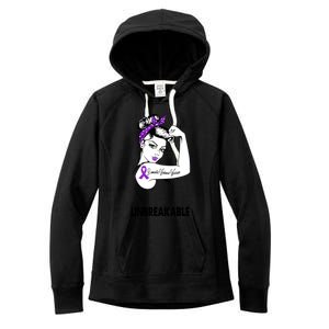 Domestic Violence Warrior Unbreakable Gift Awareness Tee Gift Women's Fleece Hoodie