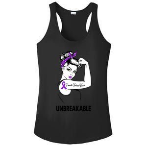 Domestic Violence Warrior Unbreakable Gift Awareness Tee Gift Ladies PosiCharge Competitor Racerback Tank