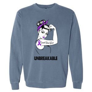 Domestic Violence Warrior Unbreakable Gift Awareness Tee Gift Garment-Dyed Sweatshirt