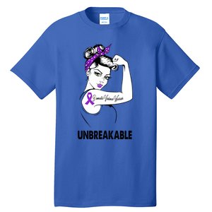 Domestic Violence Warrior Unbreakable Gift Awareness Tee Gift Tall T-Shirt