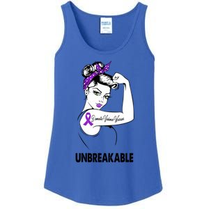 Domestic Violence Warrior Unbreakable Gift Awareness Tee Gift Ladies Essential Tank