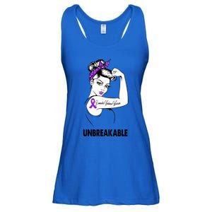 Domestic Violence Warrior Unbreakable Gift Awareness Tee Gift Ladies Essential Flowy Tank