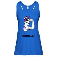 Domestic Violence Warrior Unbreakable Gift Awareness Tee Gift Ladies Essential Flowy Tank