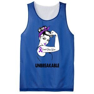 Domestic Violence Warrior Unbreakable Gift Awareness Tee Gift Mesh Reversible Basketball Jersey Tank