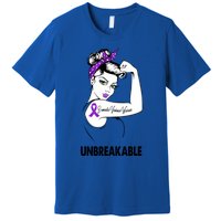 Domestic Violence Warrior Unbreakable Gift Awareness Tee Gift Premium T-Shirt