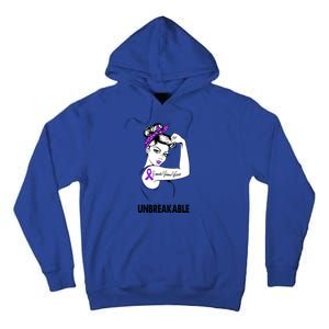 Domestic Violence Warrior Unbreakable Gift Awareness Tee Gift Tall Hoodie