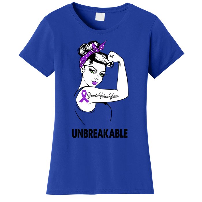 Domestic Violence Warrior Unbreakable Gift Awareness Tee Gift Women's T-Shirt