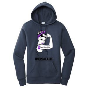 Domestic Violence Warrior Unbreakable Gift Awareness Tee Gift Women's Pullover Hoodie