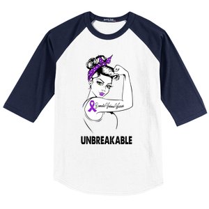 Domestic Violence Warrior Unbreakable Gift Awareness Tee Gift Baseball Sleeve Shirt