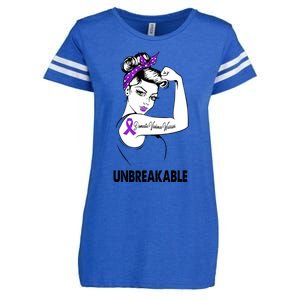 Domestic Violence Warrior Unbreakable Gift Awareness Tee Gift Enza Ladies Jersey Football T-Shirt