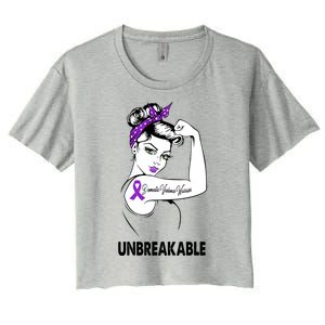 Domestic Violence Warrior Unbreakable Gift Awareness Tee Gift Women's Crop Top Tee