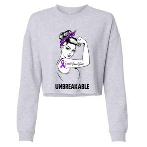 Domestic Violence Warrior Unbreakable Gift Awareness Tee Gift Cropped Pullover Crew