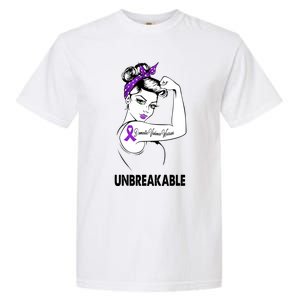 Domestic Violence Warrior Unbreakable Gift Awareness Tee Gift Garment-Dyed Heavyweight T-Shirt