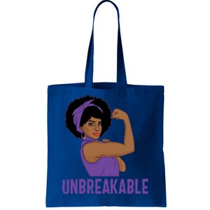 Domestic Violence Warrior Unbreakable Strong Funny Gift Tote Bag