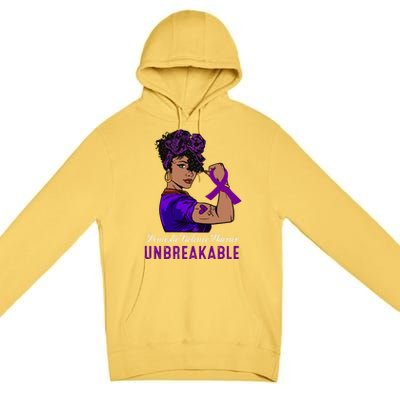 Domestic Violence Warrior Unbreakable Meaningful Gift Awareness Cool Gift Premium Pullover Hoodie