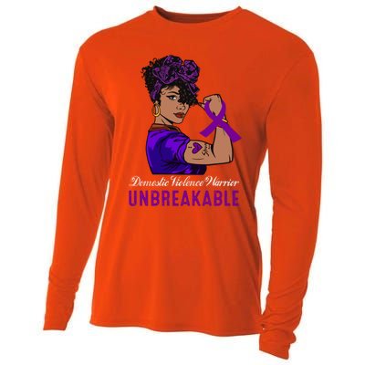 Domestic Violence Warrior Unbreakable Meaningful Gift Awareness Cool Gift Cooling Performance Long Sleeve Crew