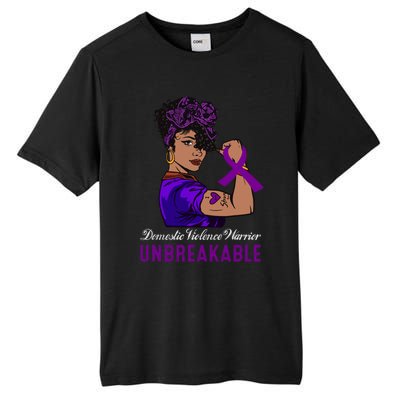 Domestic Violence Warrior Unbreakable Meaningful Gift Awareness Cool Gift Tall Fusion ChromaSoft Performance T-Shirt