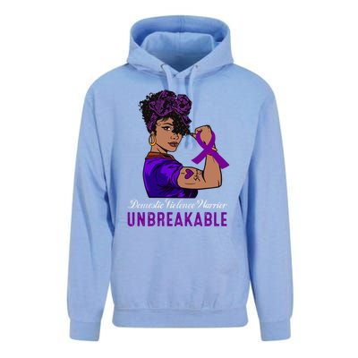 Domestic Violence Warrior Unbreakable Meaningful Gift Awareness Cool Gift Unisex Surf Hoodie