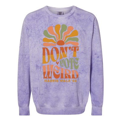 DonT Vote Weird Harris Walz 24 Colorblast Crewneck Sweatshirt