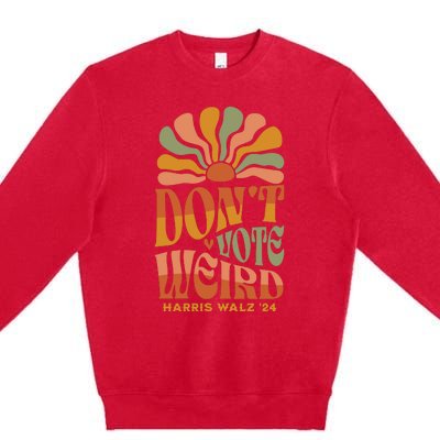 DonT Vote Weird Harris Walz 24 Premium Crewneck Sweatshirt