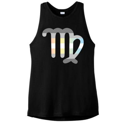 Demifluid Virgo Zodiac Sign Demifluid Pride Flag Gift Ladies PosiCharge Tri-Blend Wicking Tank