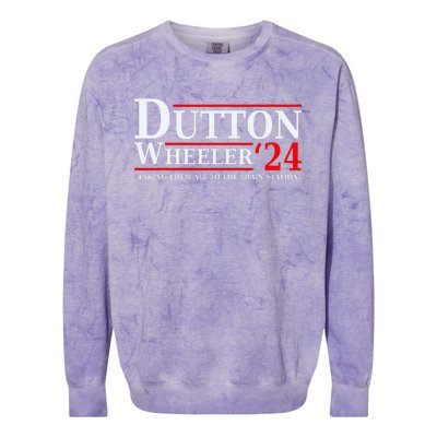 Dutton Wheeler 2024  Taking Them All To The Train Station Colorblast Crewneck Sweatshirt