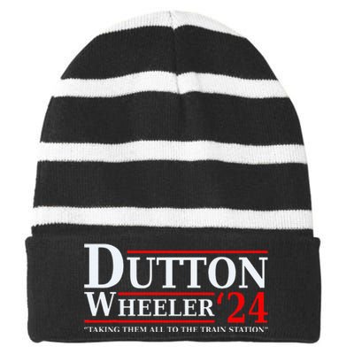 Dutton Wheeler 2024  Taking Them All To The Train Station Striped Beanie with Solid Band