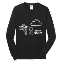 Dad What Are Clouds Made Of Linux Servers It Programmer Tall Long Sleeve T-Shirt
