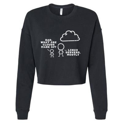 Dad What Are Clouds Made Of Linux Servers It Programmer Cropped Pullover Crew