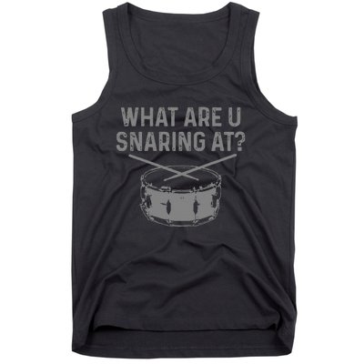 Drummer What Are You Snaring At Funny Drums Snare Tank Top