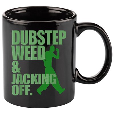 Dubstep Weed And Jacking Off 11oz C Handle Ceramic Mug