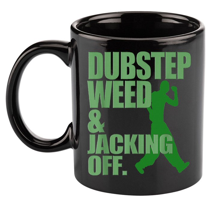 Dubstep Weed And Jacking Off 11oz C Handle Ceramic Mug
