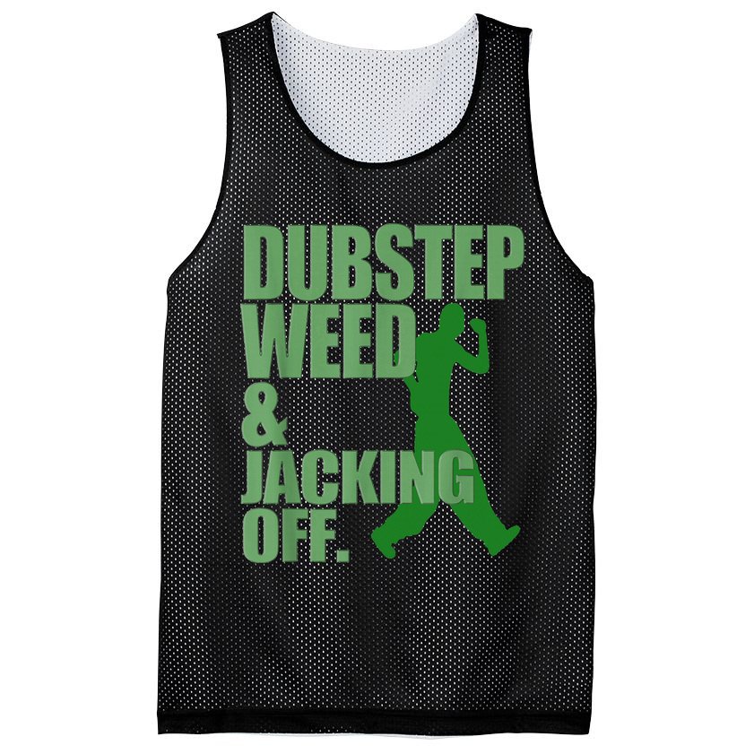 Dubstep Weed And Jacking Off Mesh Reversible Basketball Jersey Tank