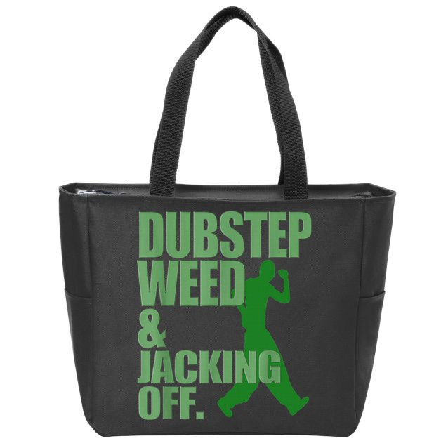 Dubstep Weed And Jacking Off Zip Tote Bag