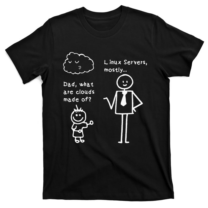 Dad What Are Clouds Made Of Linux Servers Sysadmin Gift T-Shirt